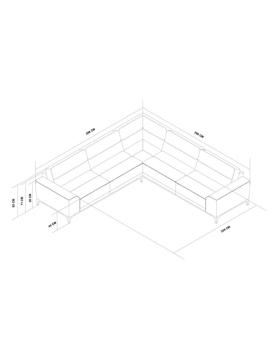 Sala modular Alina Boal de piel