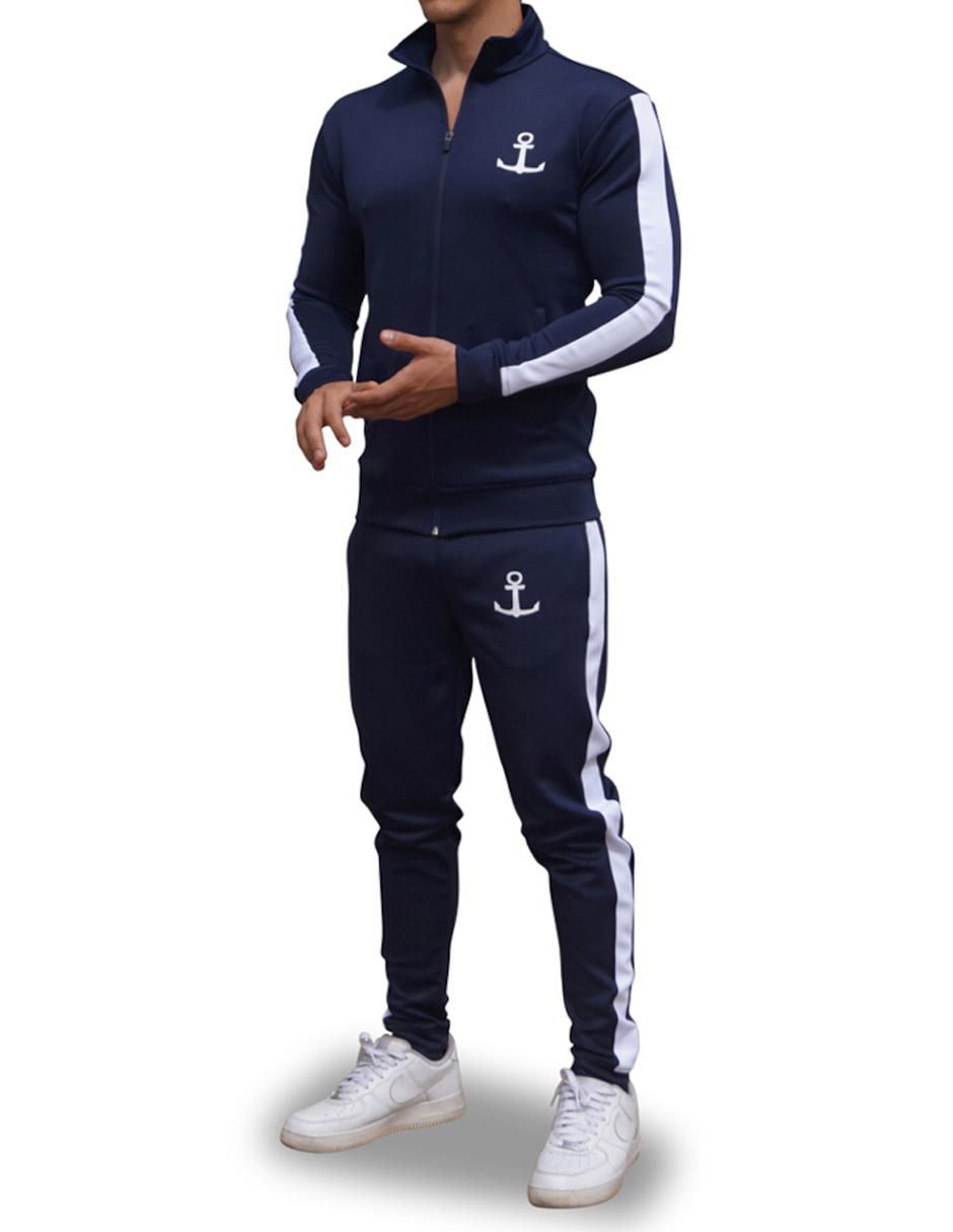Conjunto deportivo regular con elástico para hombre