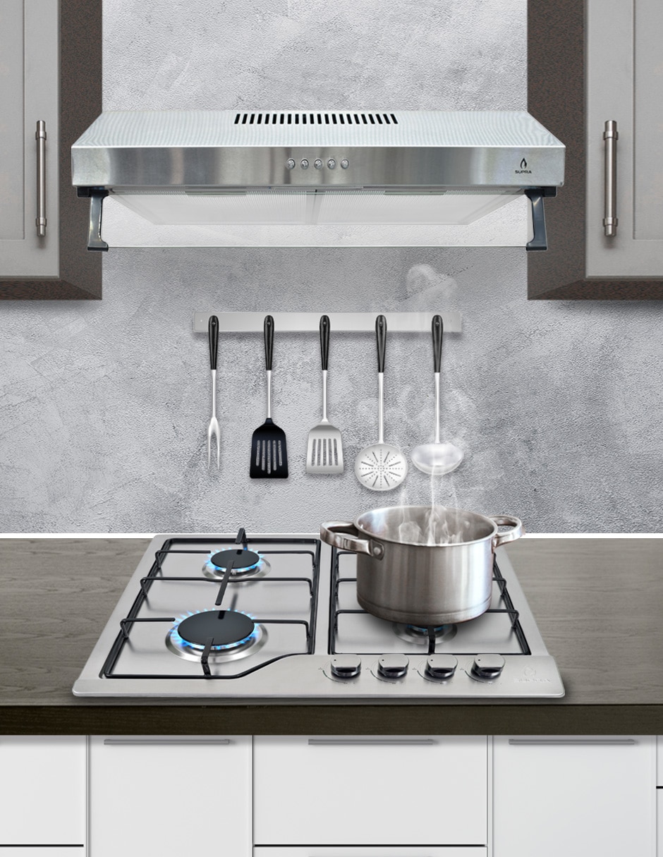 Campana de pared Supra NUBE A-60 de acero inoxidable 2