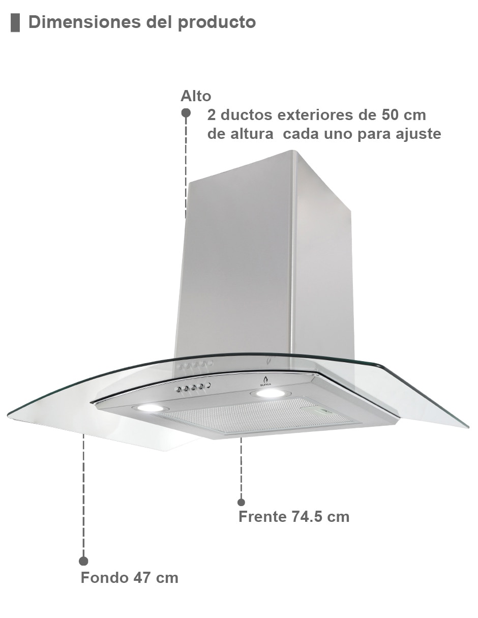 Campana de pared Supra CC-76 de acero inoxidable