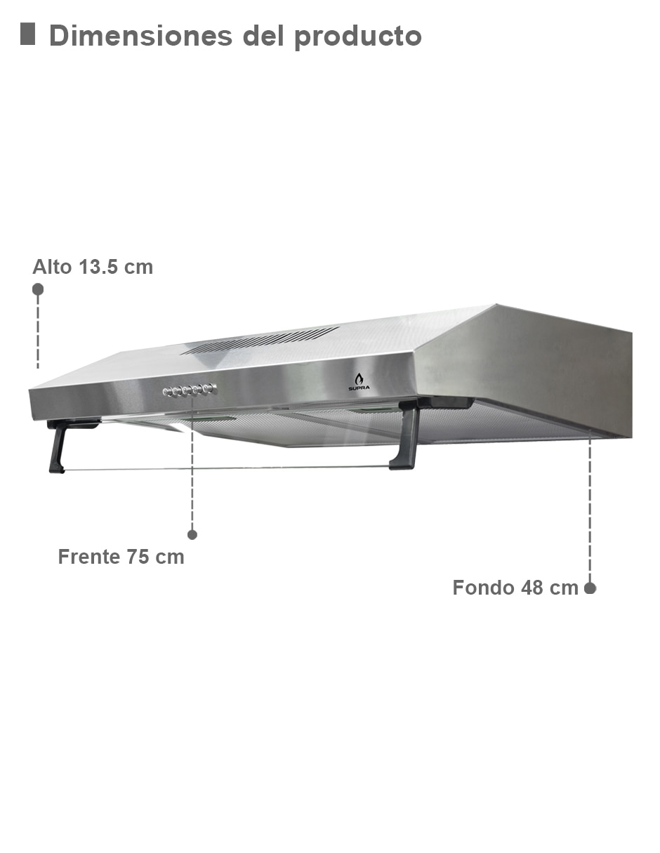 Campana de pared Nube A-76 de acero inoxidable 6
