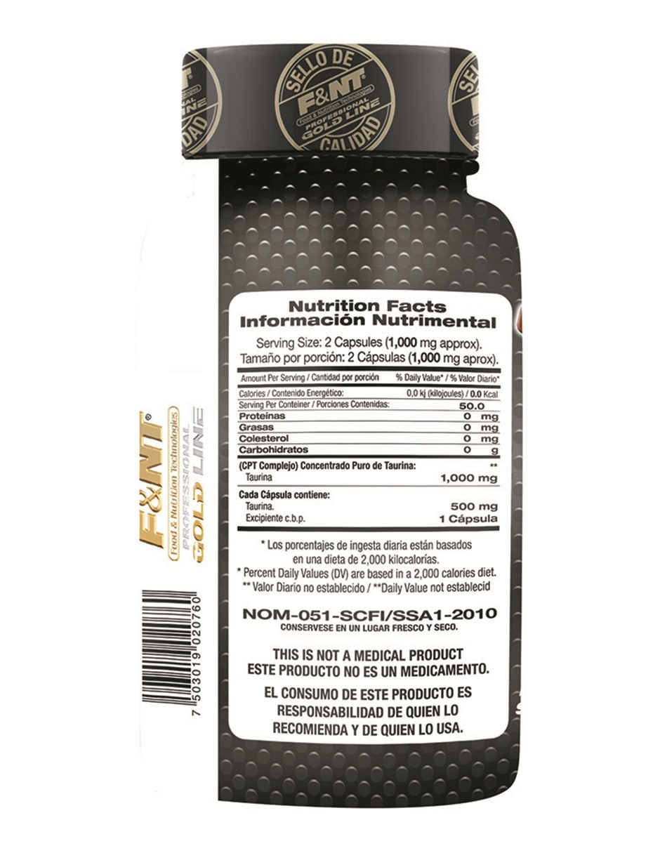 Fórmula de Taurina Food & Nutrition Technologies