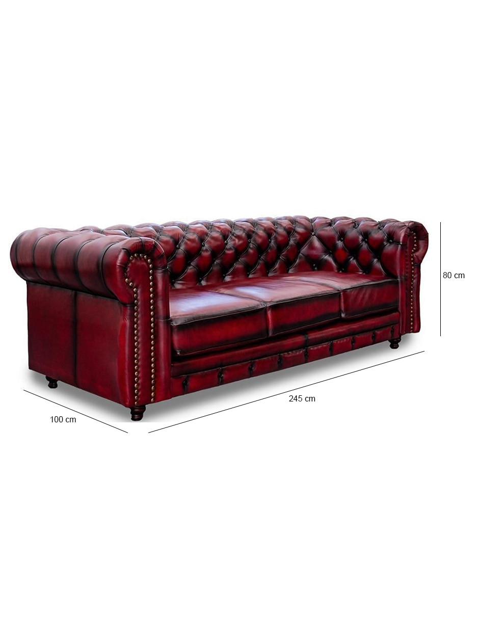 Sofá Chesterfield de piel 7
