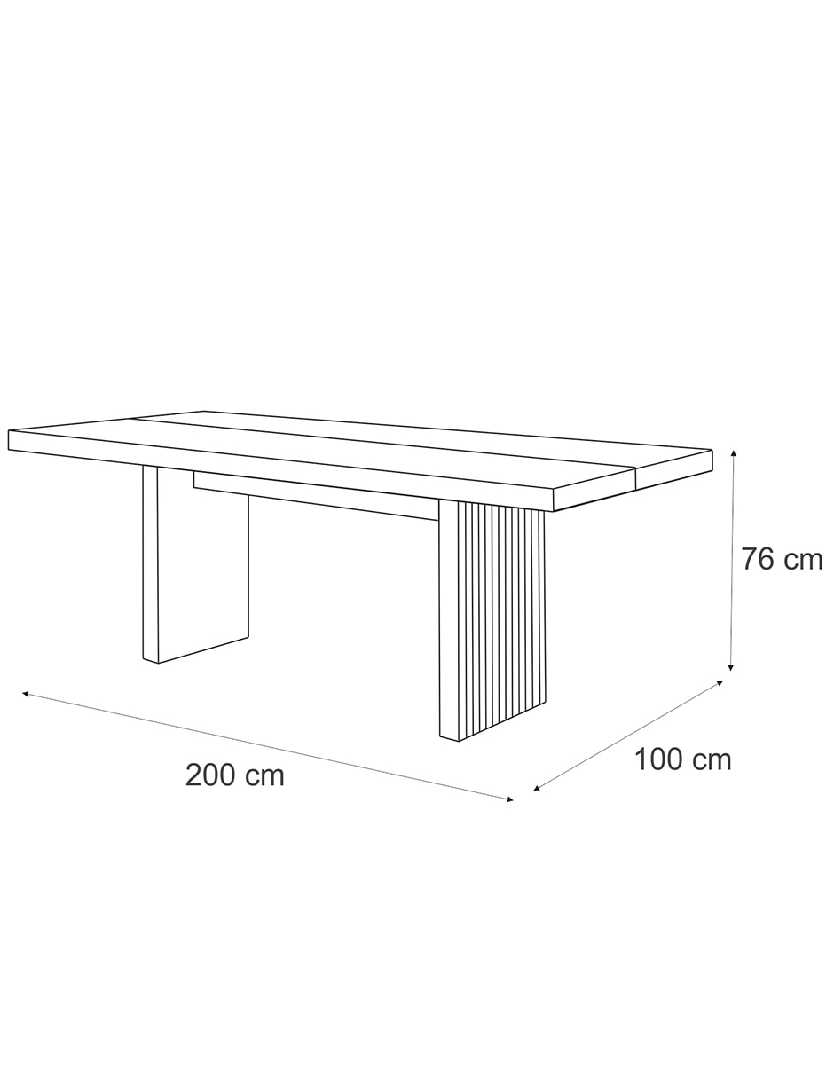 Mesa de comedor armable malibu 6