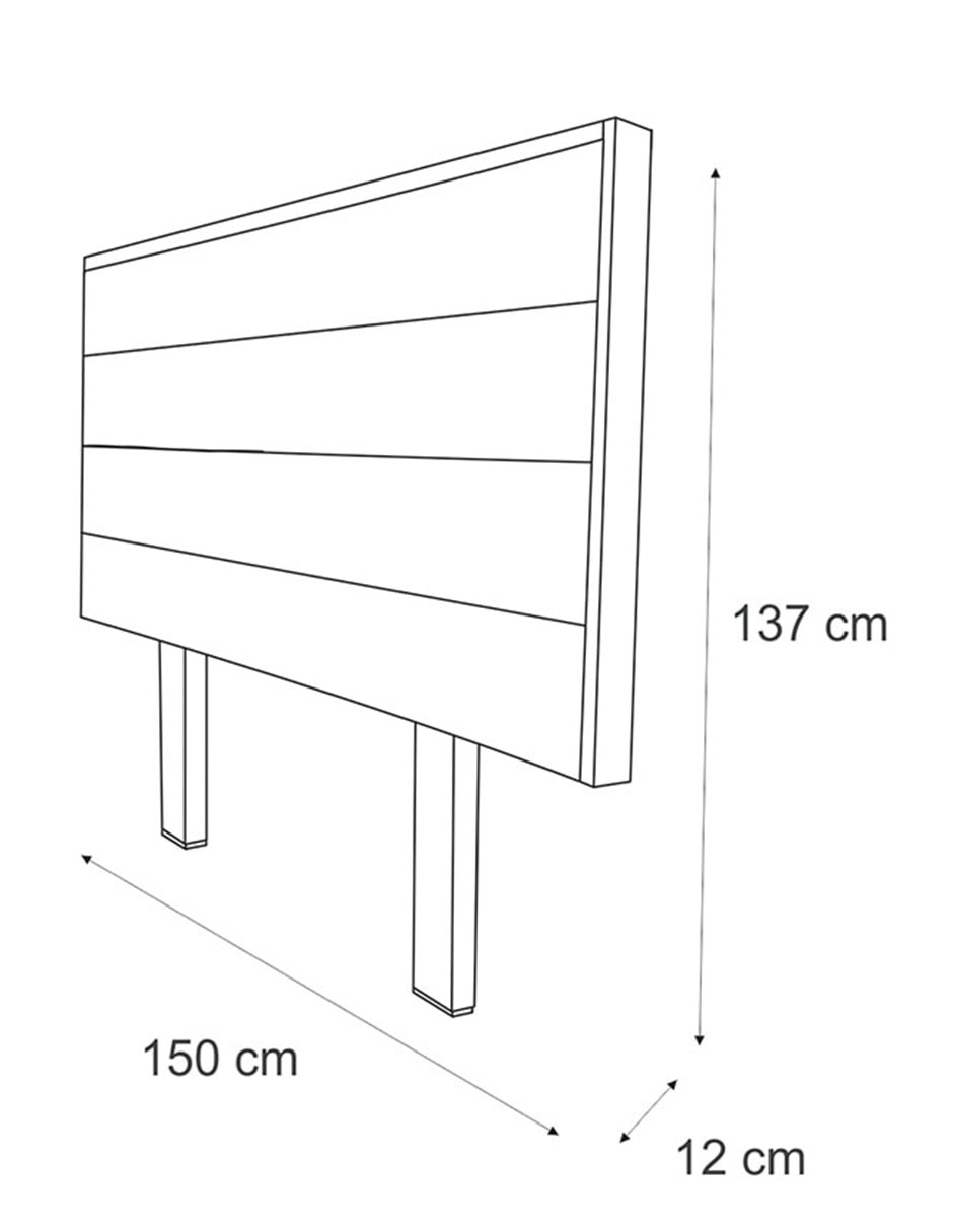 Cabecera de madera y tela 5