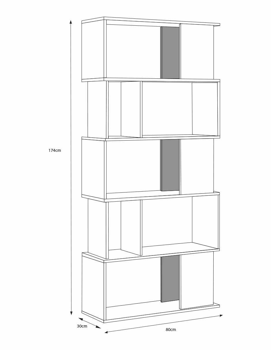 Librero armable Tucson de MDF 5