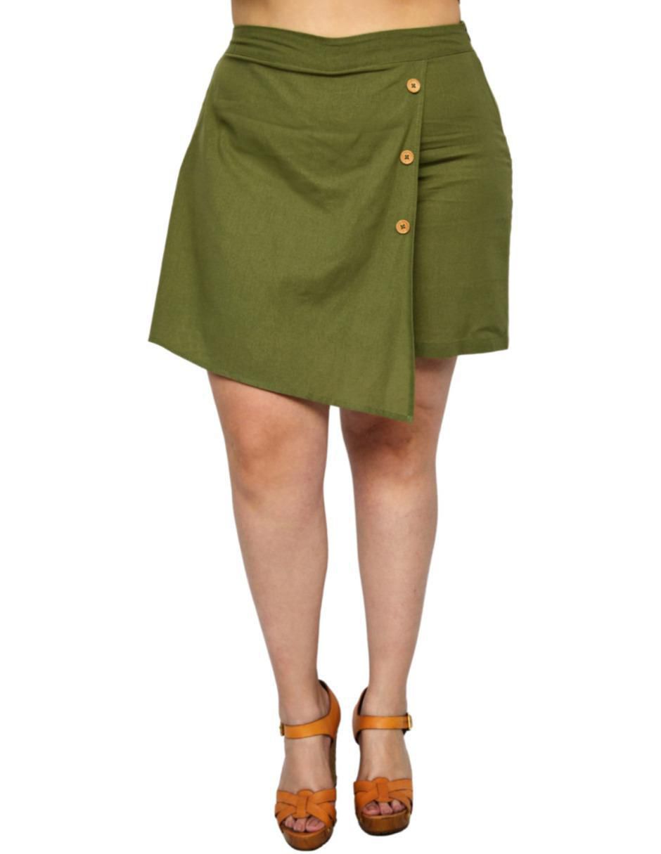 Falda short cintura alta