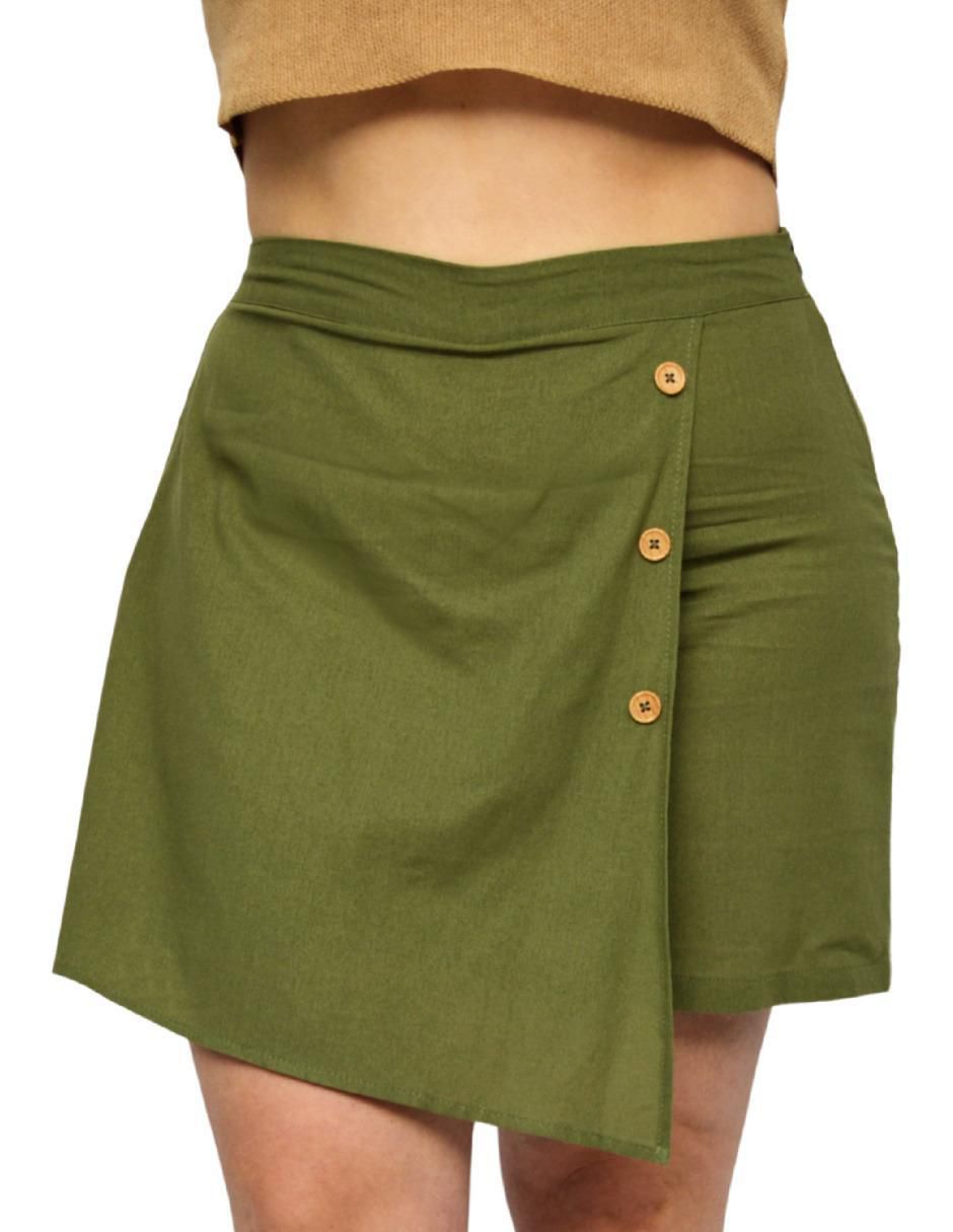 Falda short cintura alta
