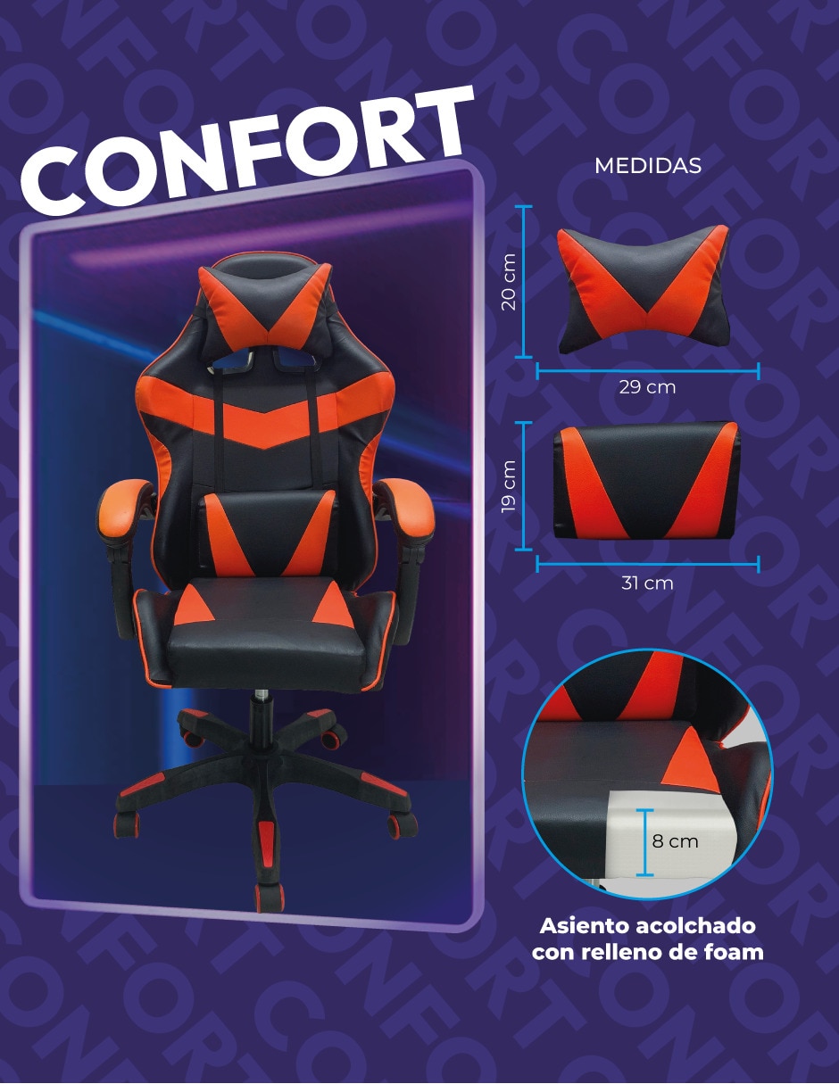 Silla gamer Basic de plástico 3