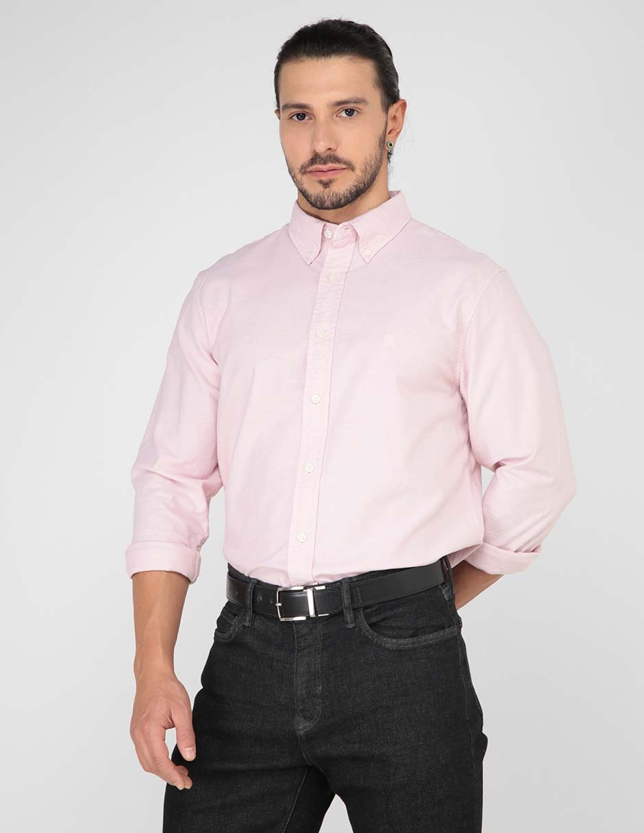 Camisa de vestir de algodón manga larga para hombre Camisa de vestir de algodón manga larga para hombre