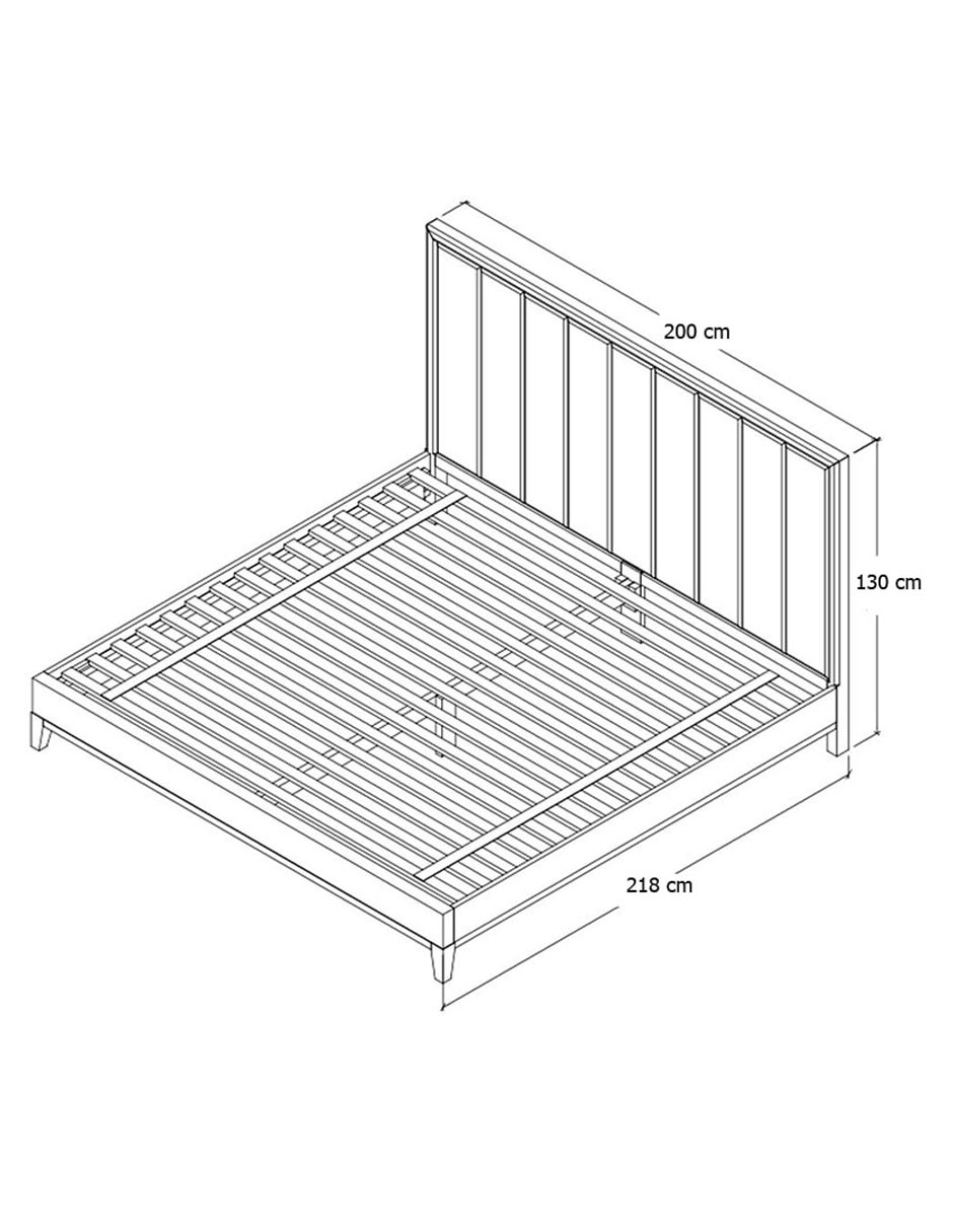 Cama de madera encino 4