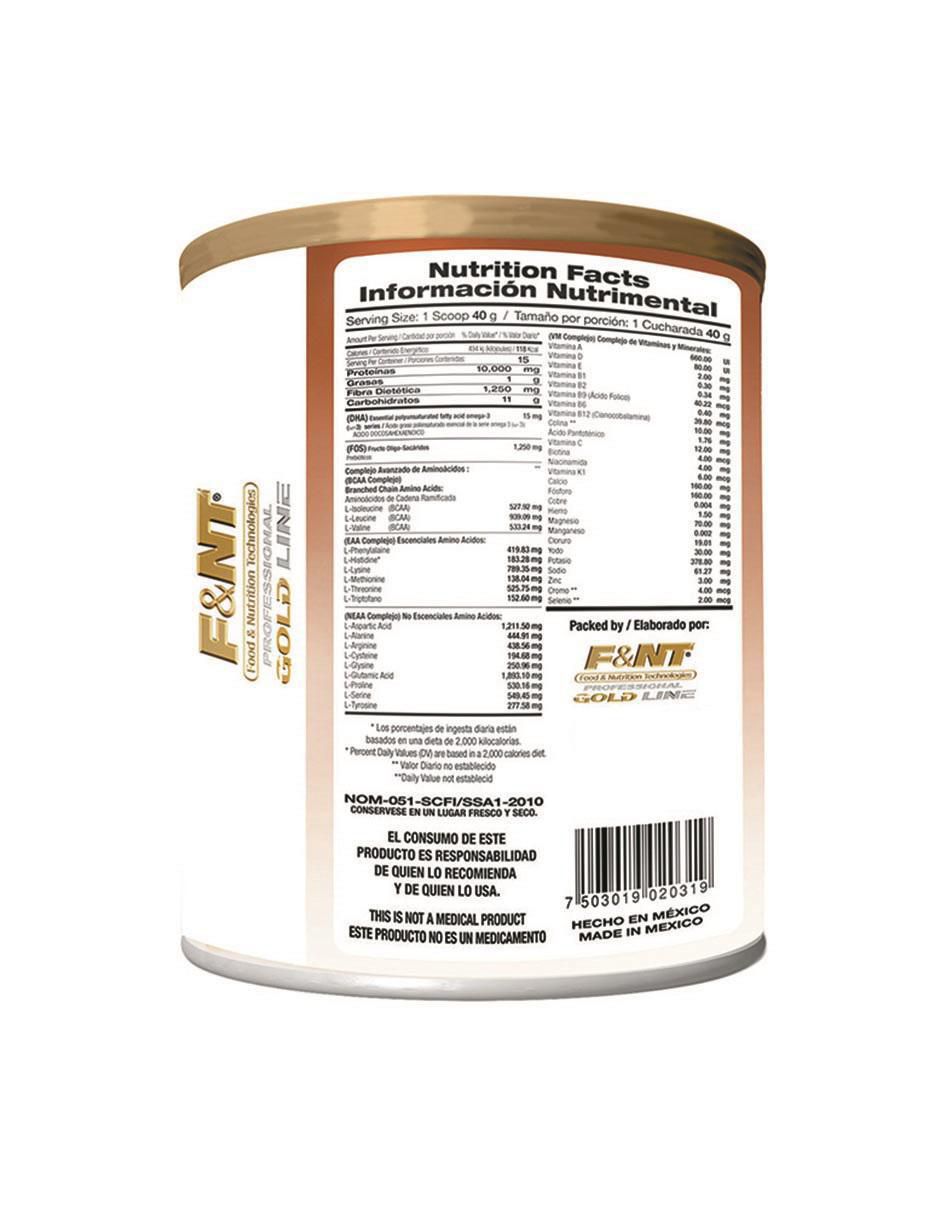 Proteína Food & Nutrition Technologies sabor natural de 600 g
