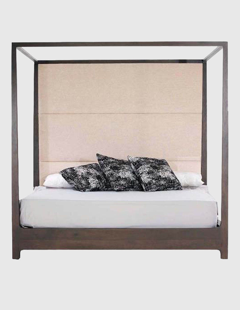 Cama Kassel de madera nogal