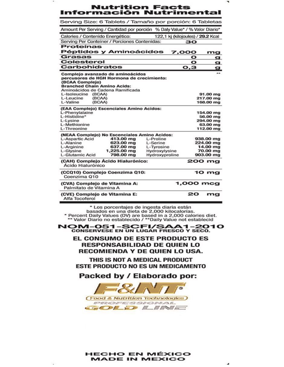 Suplemento alimenticio Food & Nutrition Technologies