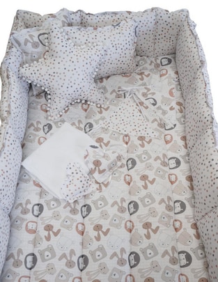 Juego de cuna Animalitos para bebé niño 6 piezas Juego de cuna Animalitos para bebé niño 6 piezas