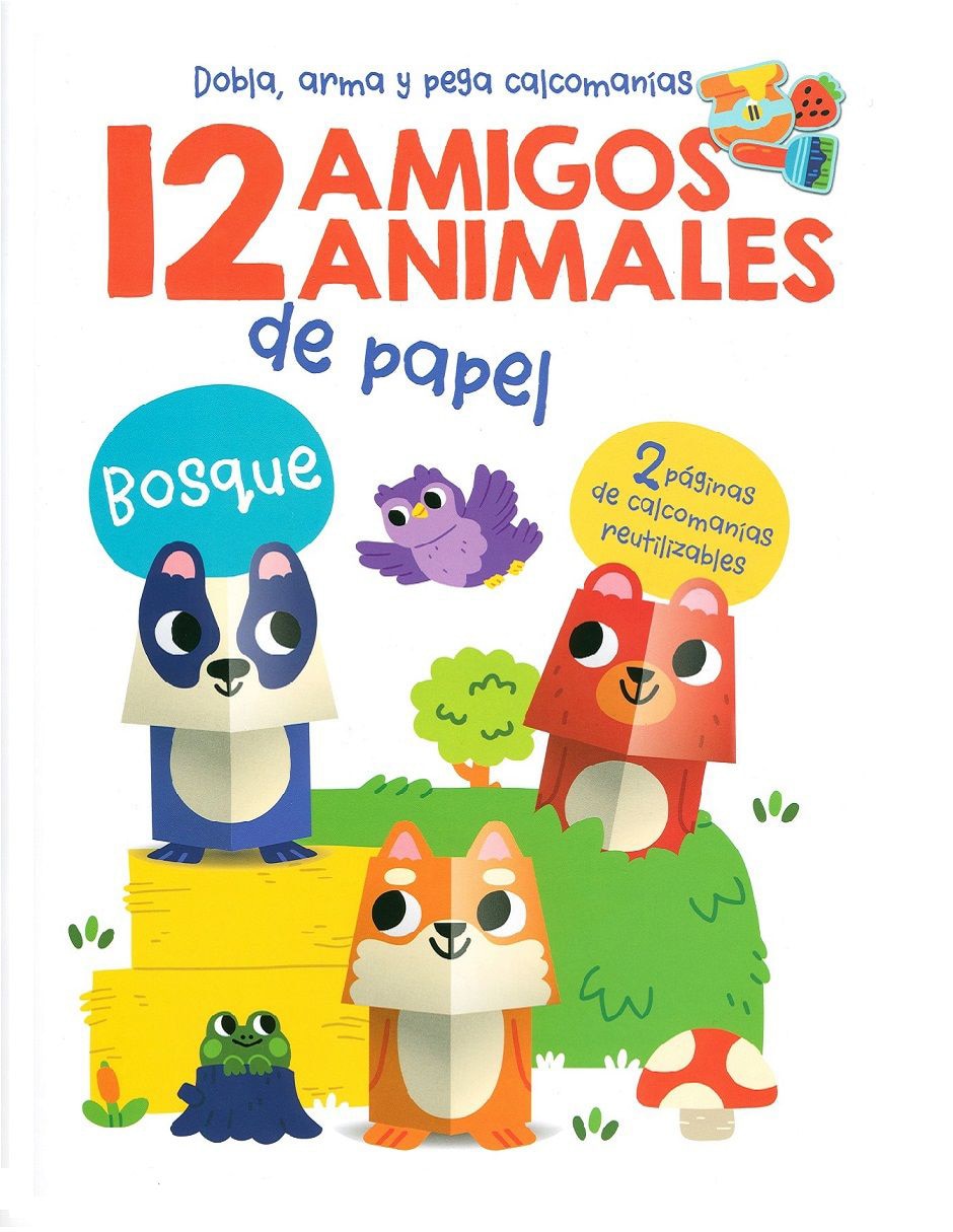 Libro 12 amigos animales de papel: Bosque de Jo Dupre Bvba Yoyo Books