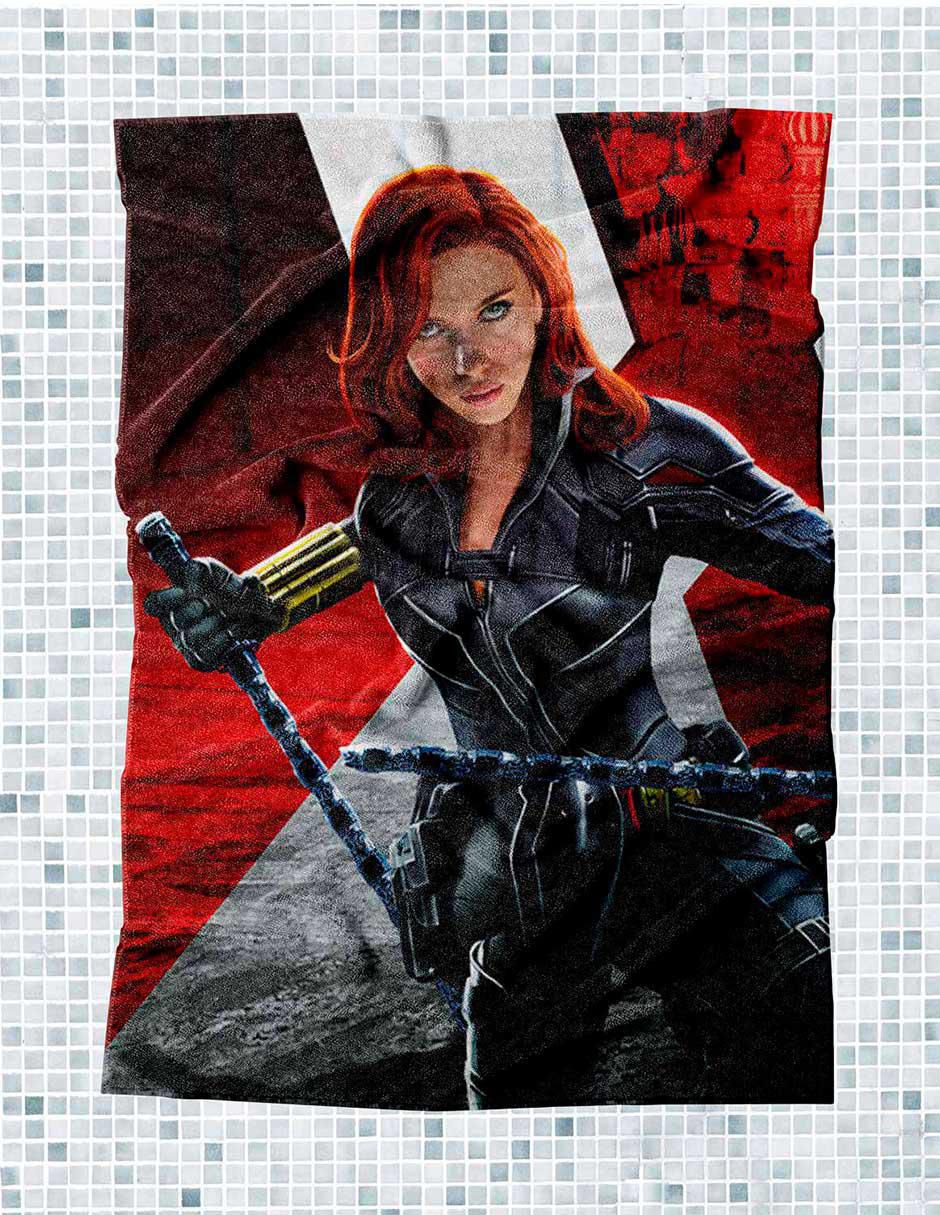 Toalla Marvel Black Widow de poliéster 2