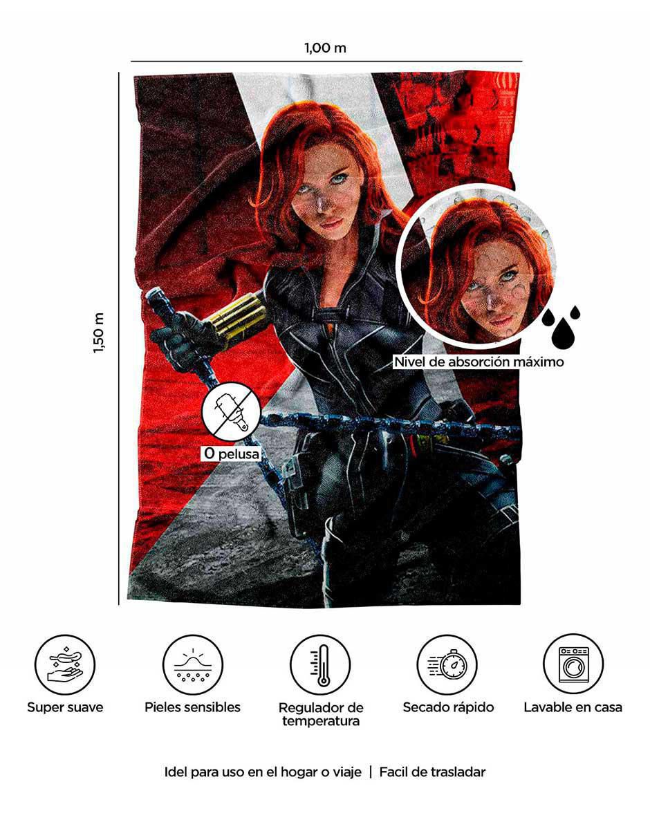Toalla Marvel Black Widow de poliéster 5