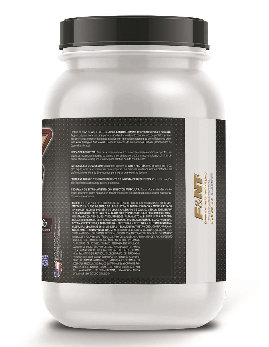 Suplemento alimenticio Food & Nutrition Technologies sabor nuez avellana