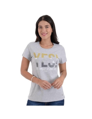 Playera manga corta cuello redondo para mujer Playera manga corta cuello redondo para mujer