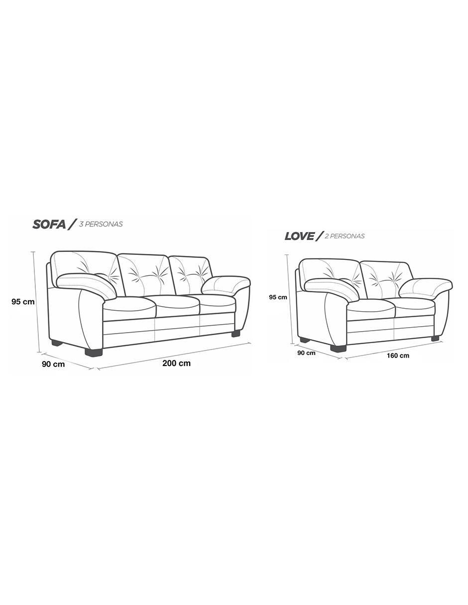 Sala 2 piezas Derby de piel 7