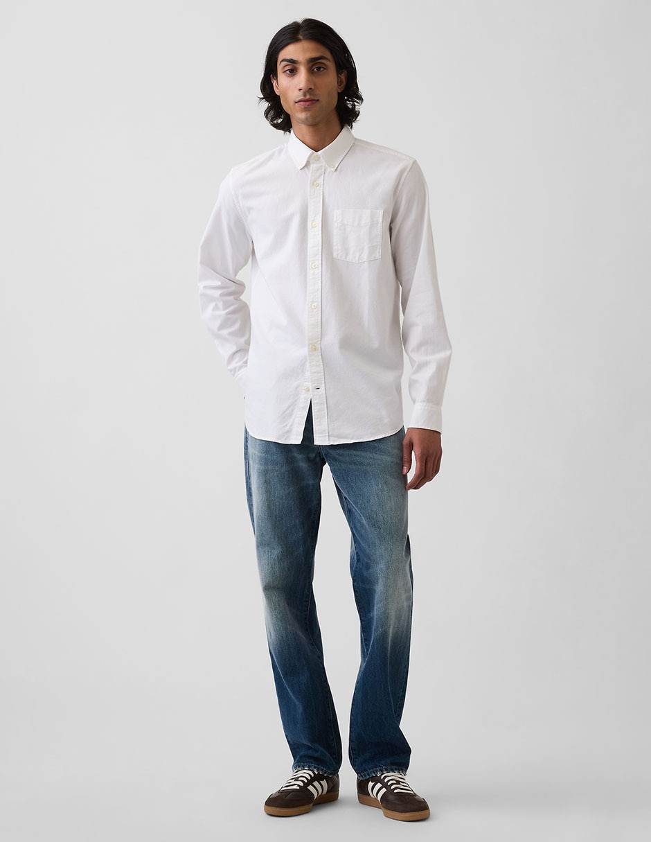Camisa casual de algodón manga larga para hombre 2