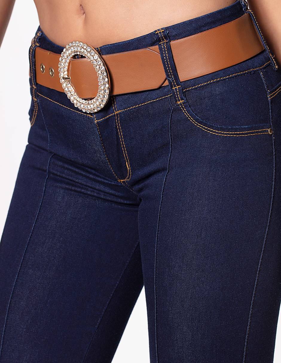 Jeans slim corte cadera para mujer 7