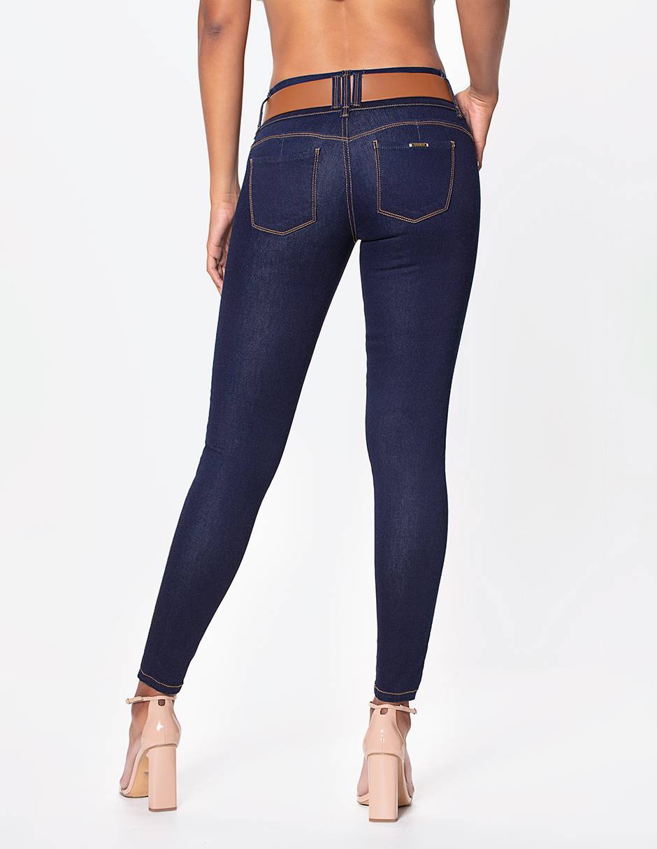 Jeans slim corte cadera para mujer 8