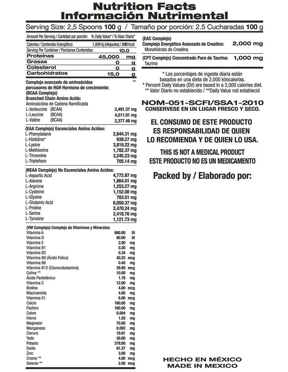 Suplemento alimenticio Food & Nutrition Technologies sabor nuez avellana de 1000 g