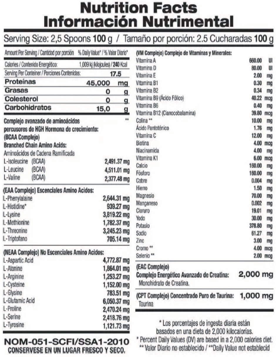 Suplemento alimenticio Food & Nutrition Technologies sabor fresa de 1.75 kg