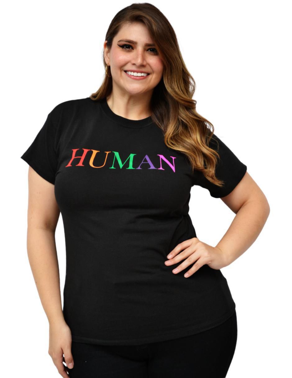 Playera manga corta cuello redondo para mujer