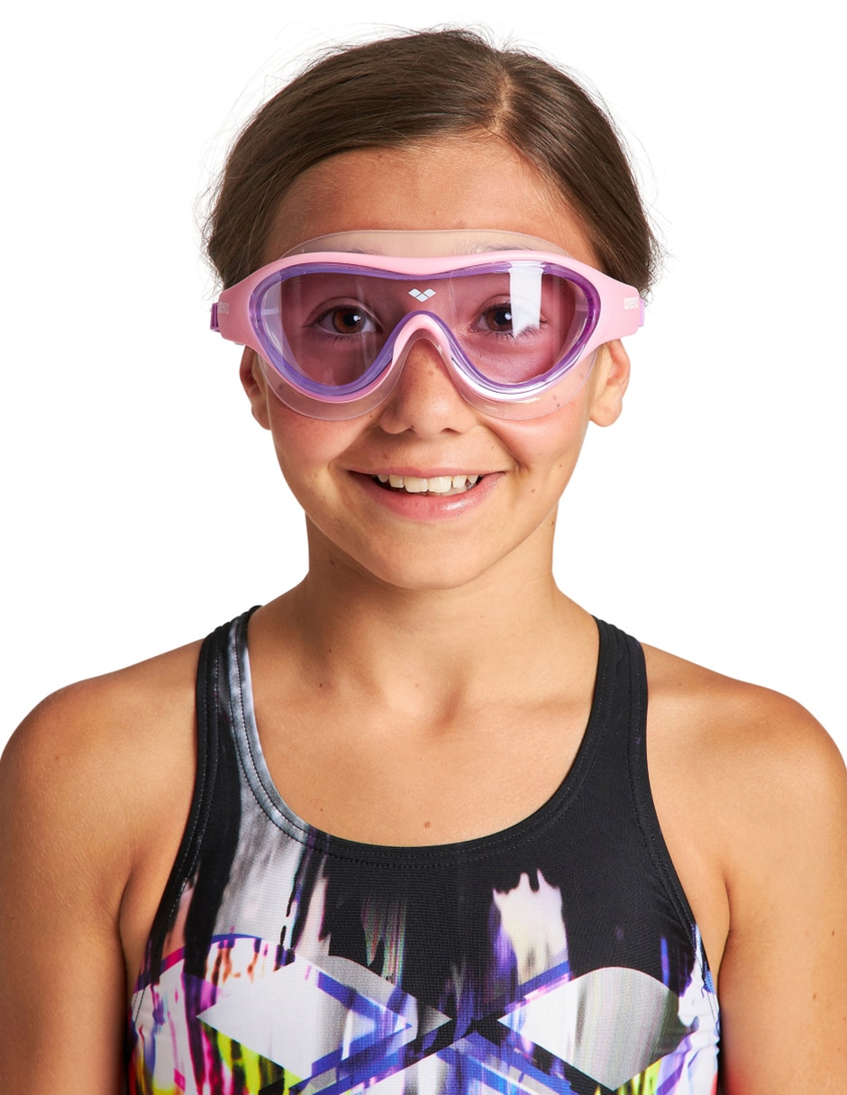 Goggles tipo máscara para natación de niña