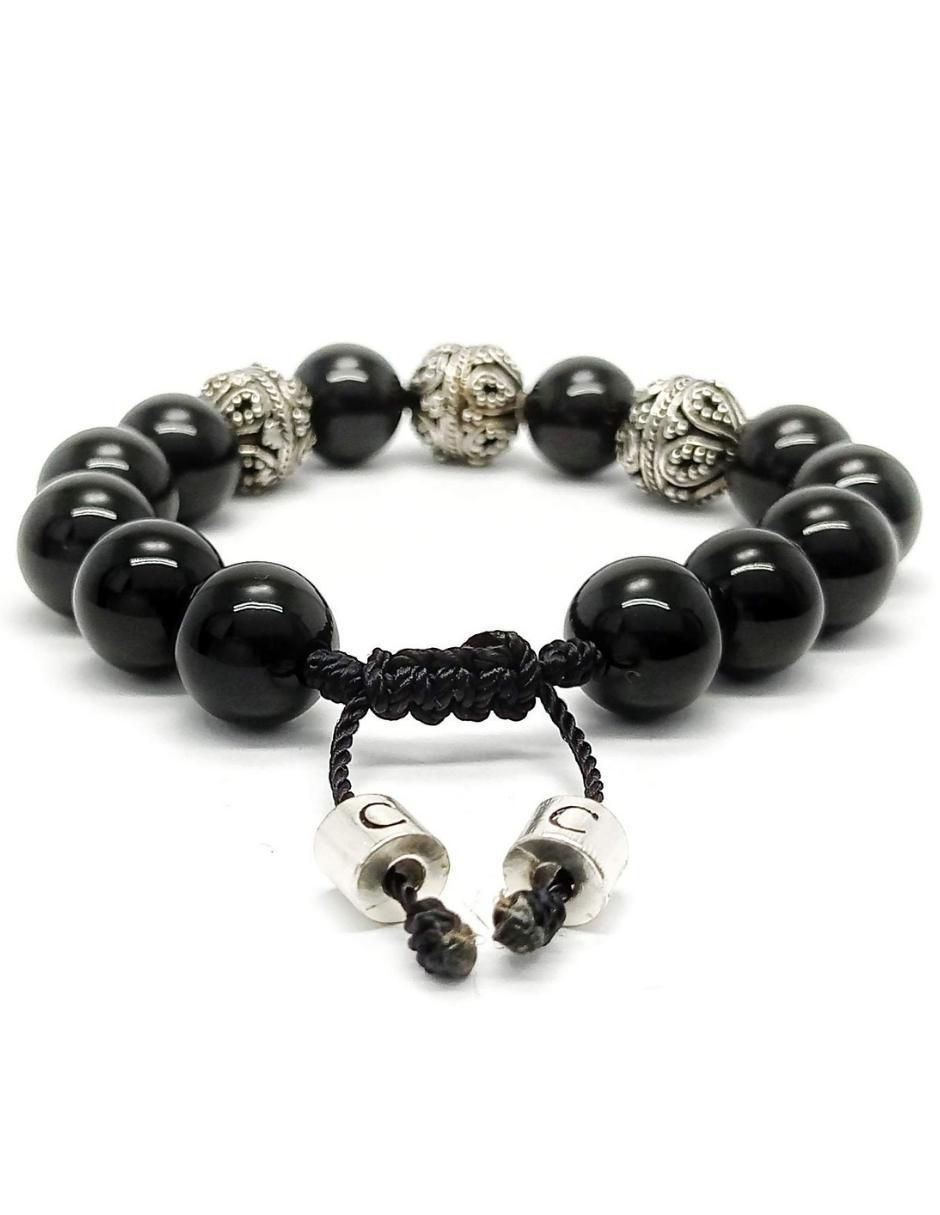 Pulsera de plata acabado liso 4