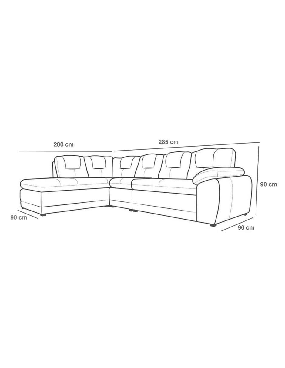 Sala modular Verona de piel 5