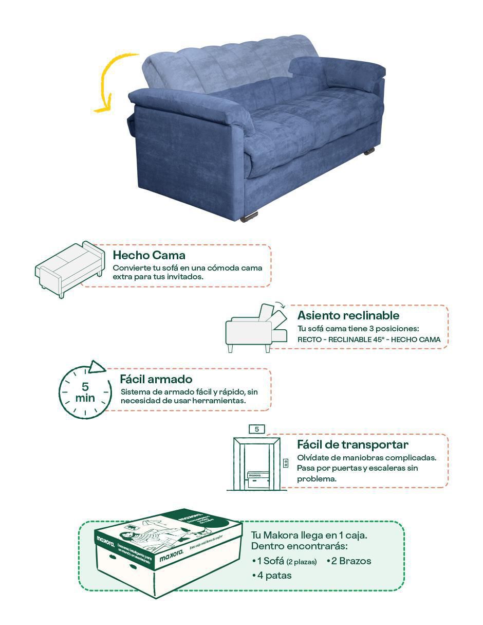 Sofá cama Mercury de velvet 6