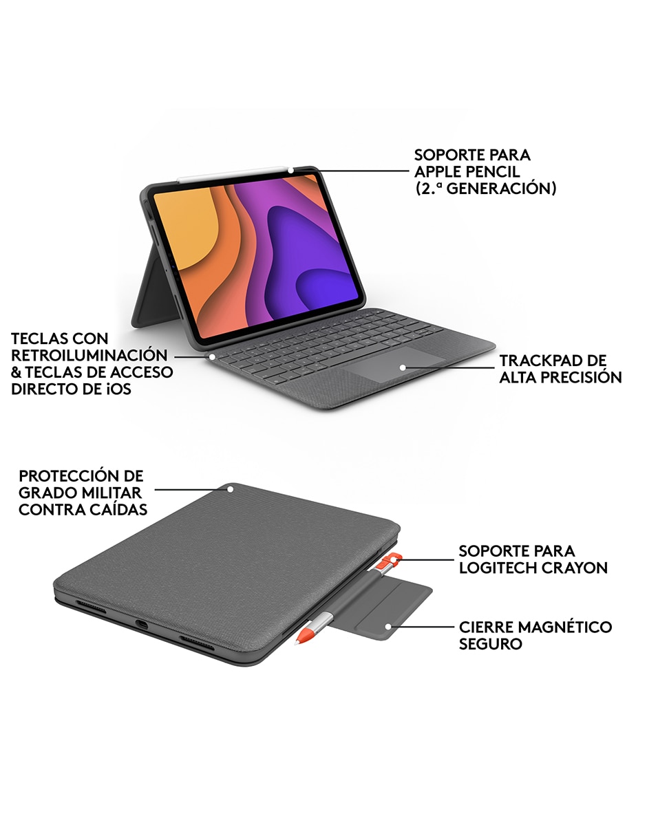 Funda con teclado para tablet iPad air 7