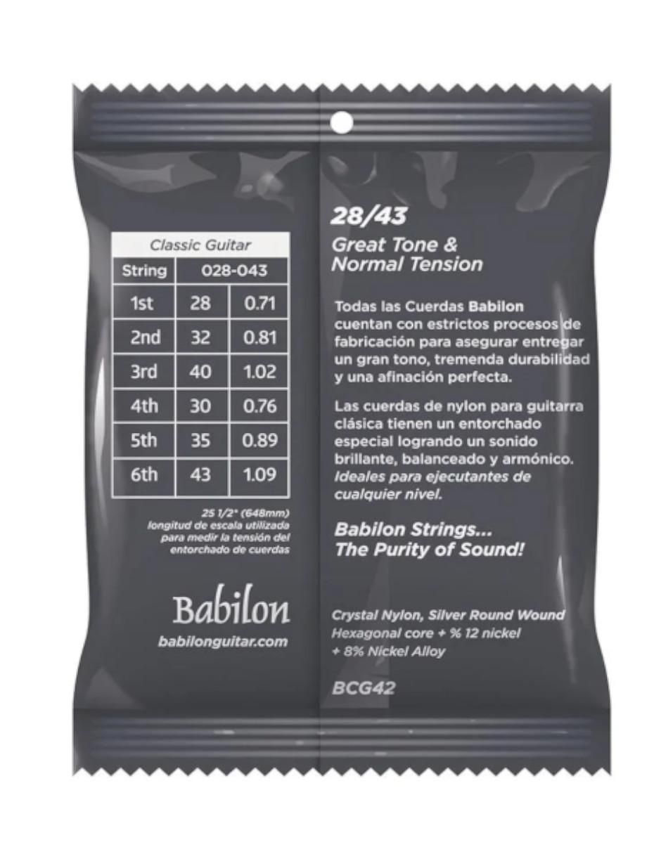 Set Cuerdas para Guitarra Acústica Babilon BCG42/2843