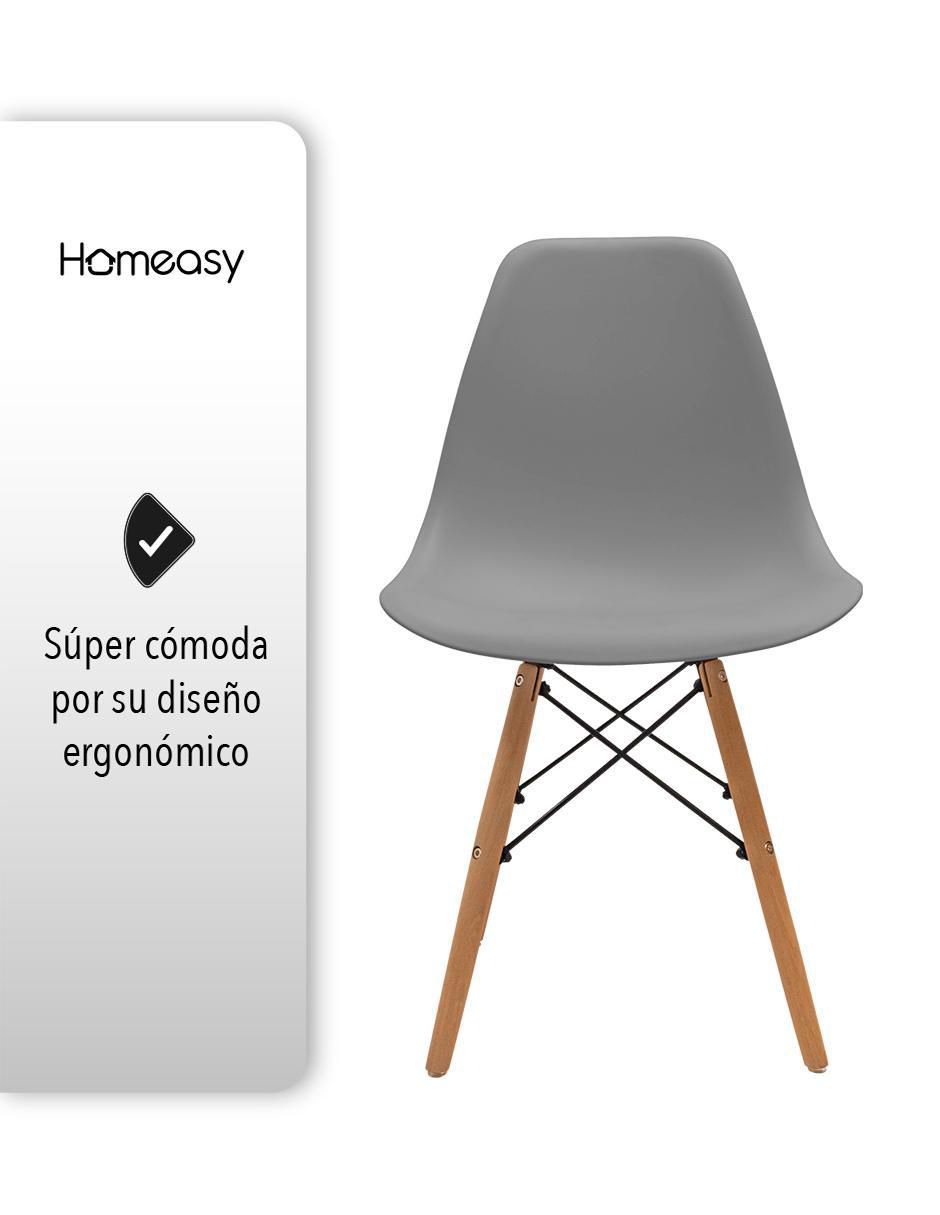 Juego de sillas 4 piezas Eame de plástico 3