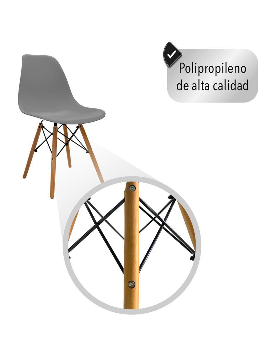 Juego de sillas 4 piezas Eame de plástico 5