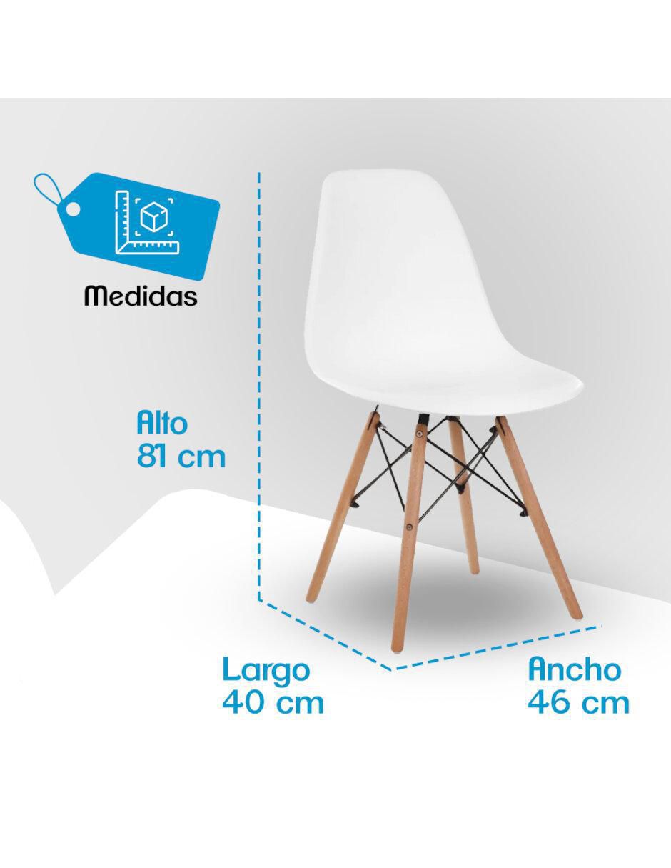 Set de sillas 4 piezas Eame de plástico 6