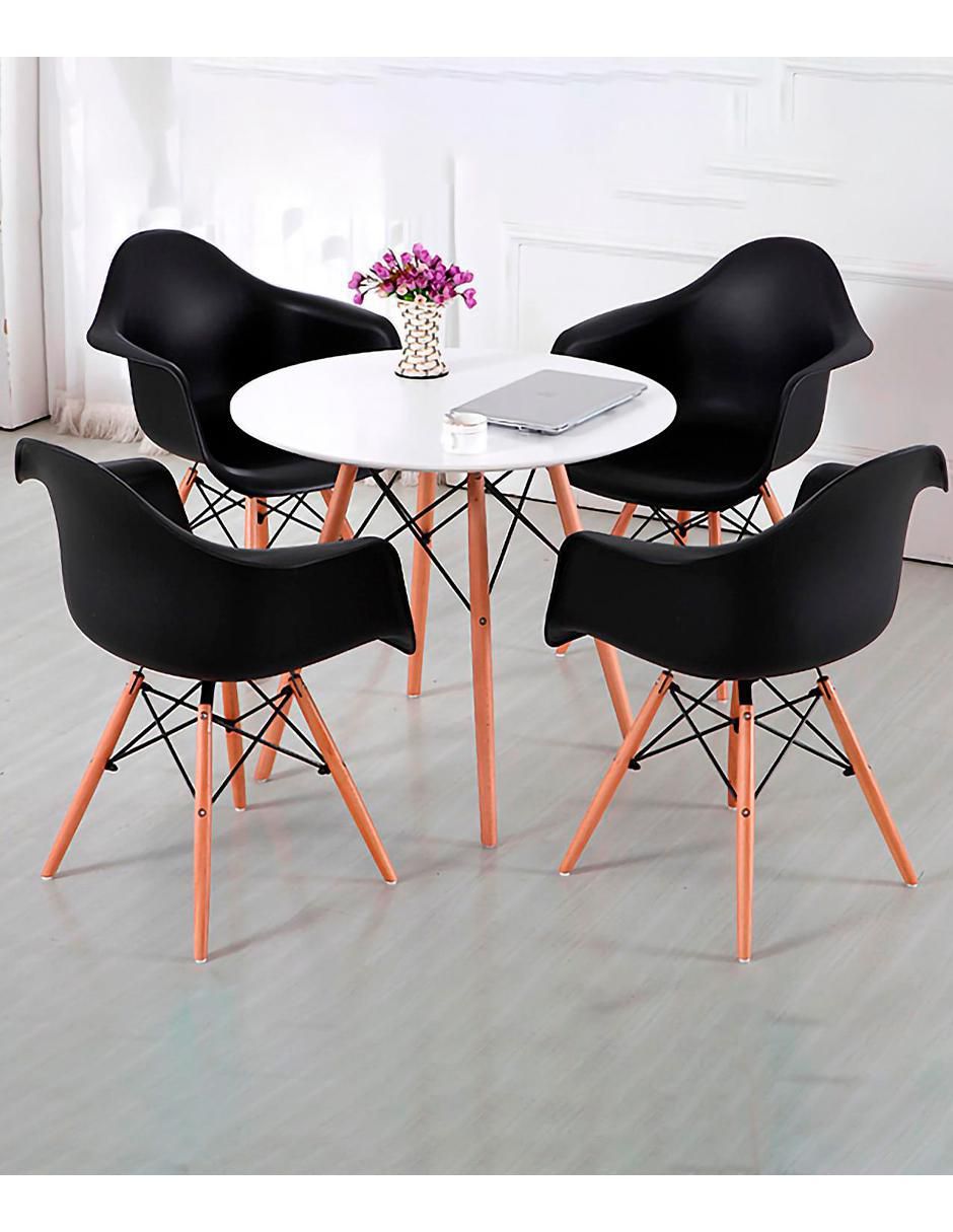 Juego de sillas 4 piezas Eames de plástico 3