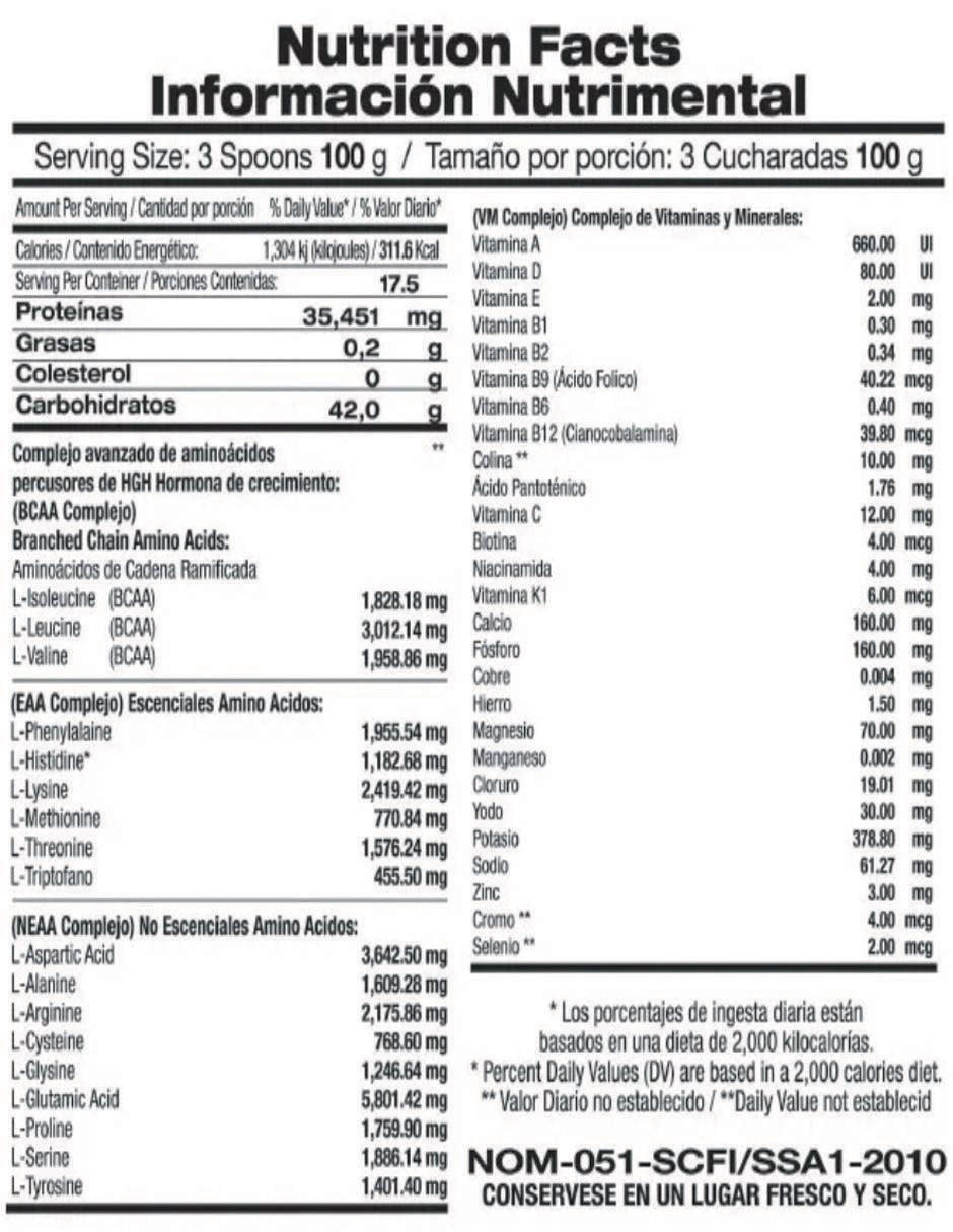 Suplemento alimenticio Food & Nutrition Technologies sabor chocolate