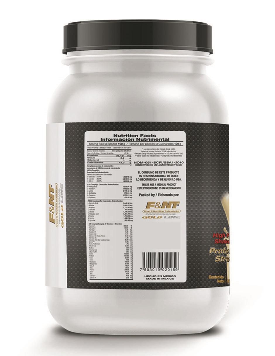 Suplemento alimenticio Food & Nutrition Technologies sabor chocolate