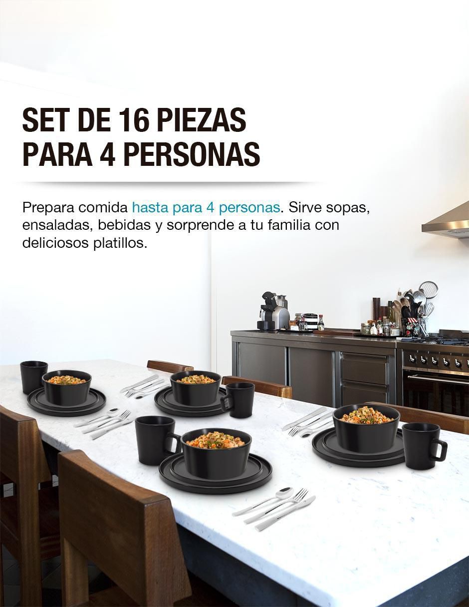 Vajilla cerrada Casa Litus de cerámica para 4 personas Vajilla cerrada Casa Litus de cerámica para 4 personas