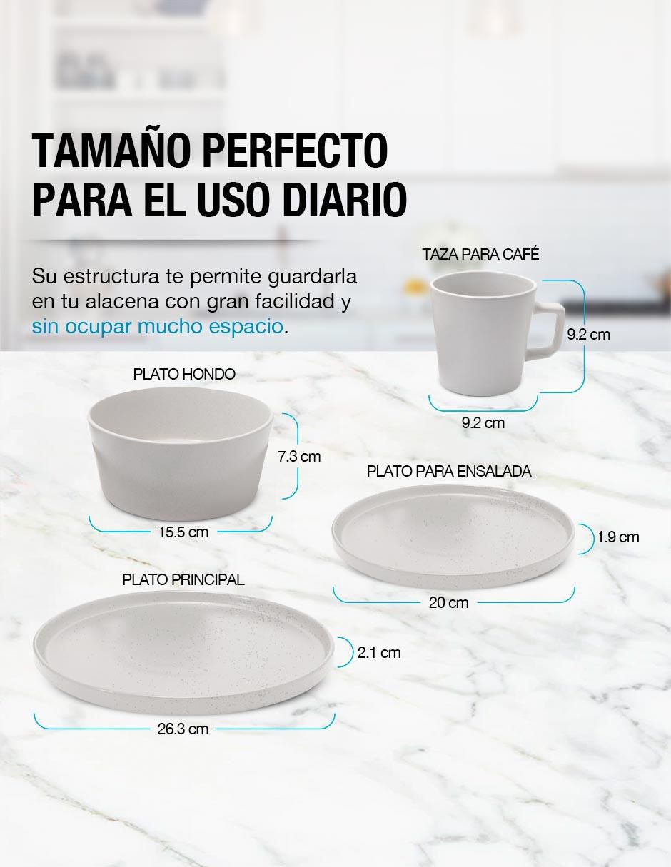 Vajilla cerrada Casa Litus cairo de porcelana para 4 personas