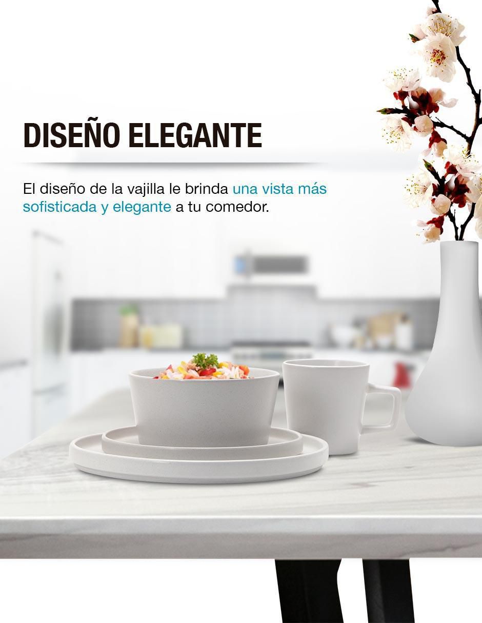 Vajilla cerrada Casa Litus cairo de porcelana para 4 personas