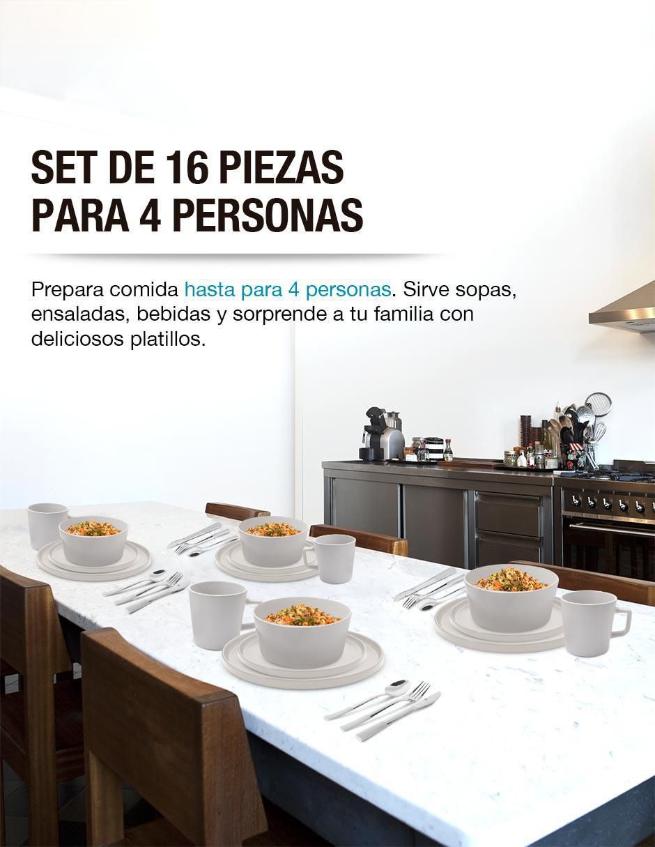 Vajilla cerrada Casa Litus cairo de porcelana para 4 personas Vajilla cerrada Casa Litus cairo de porcelana para 4 personas