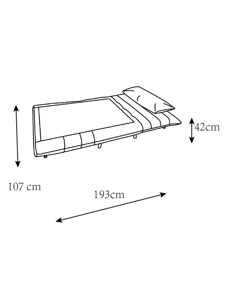 Sofá cama armable Jasmine de poliéster 12