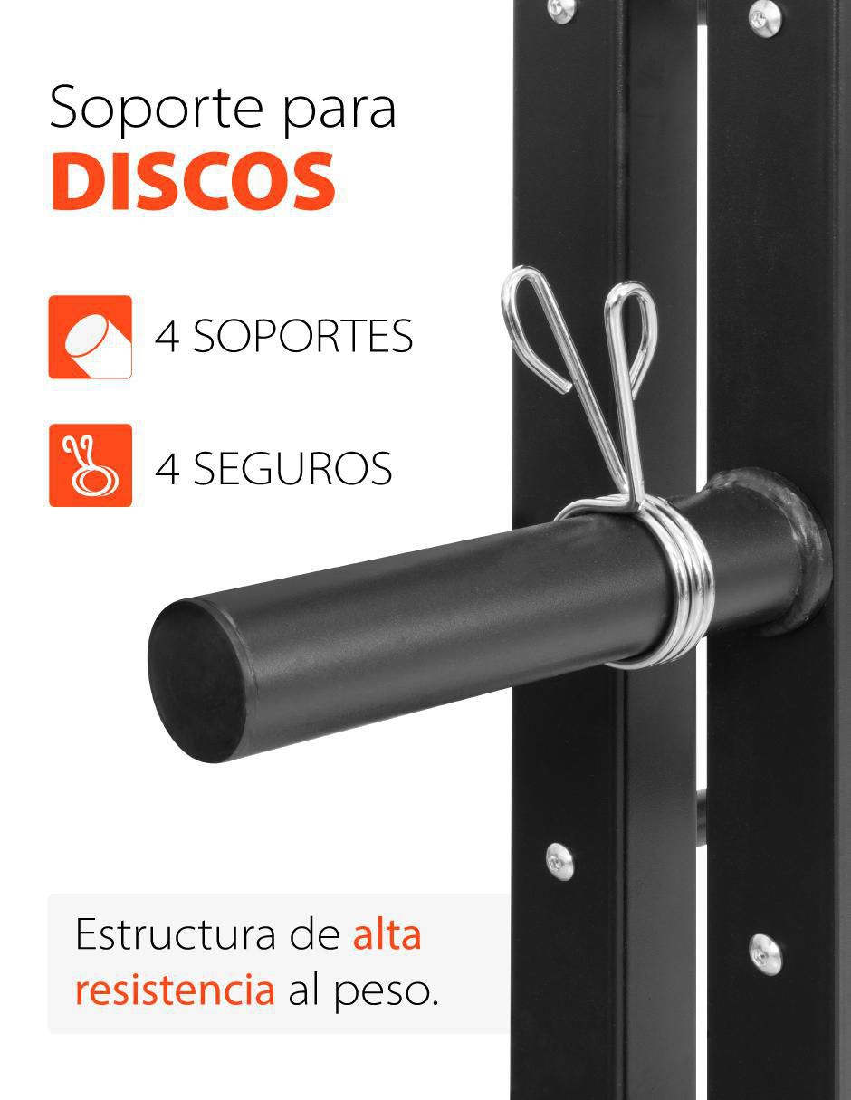 Rack de mancuernas 3 compartimentos 7