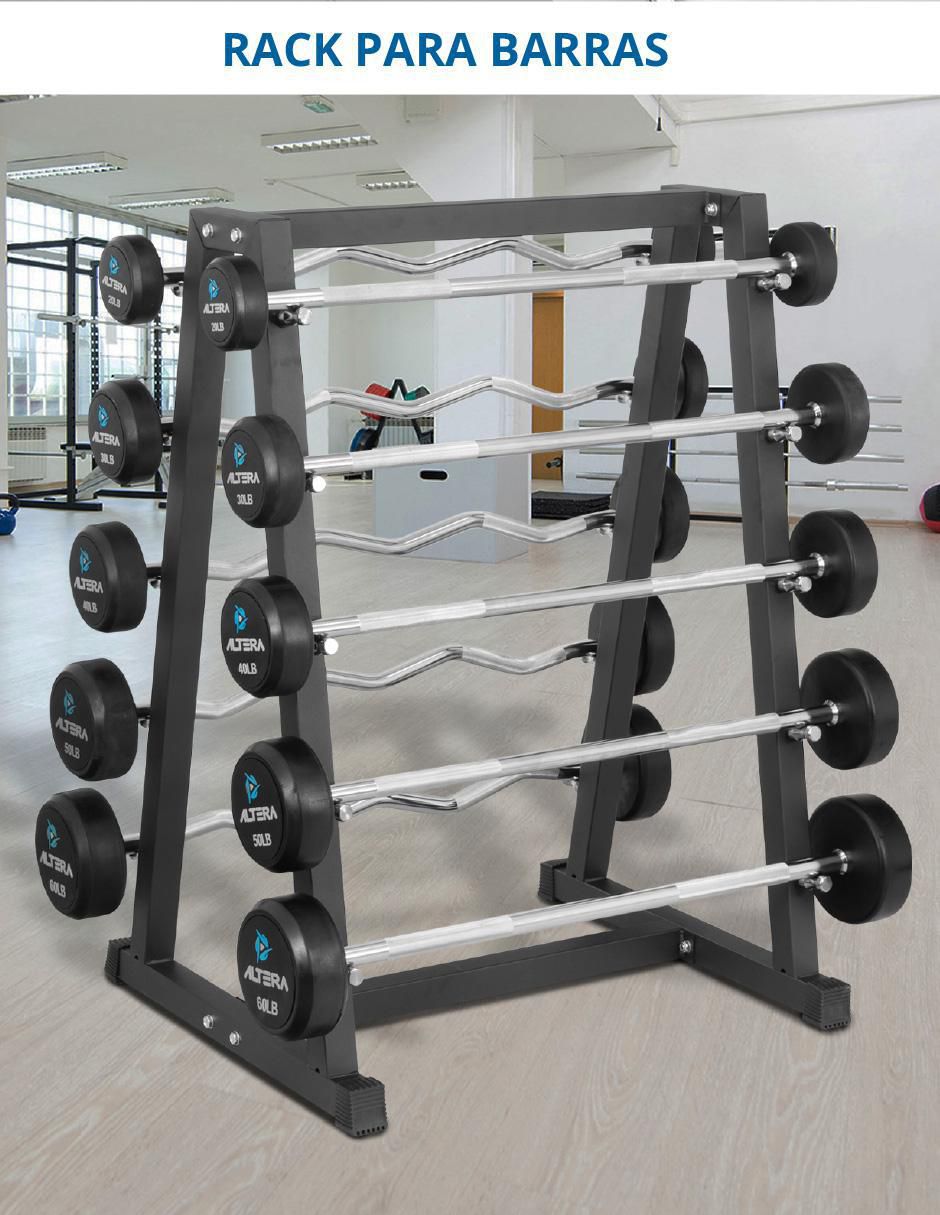 Rack de mancuernas 10 compartimentos Tipo V 6